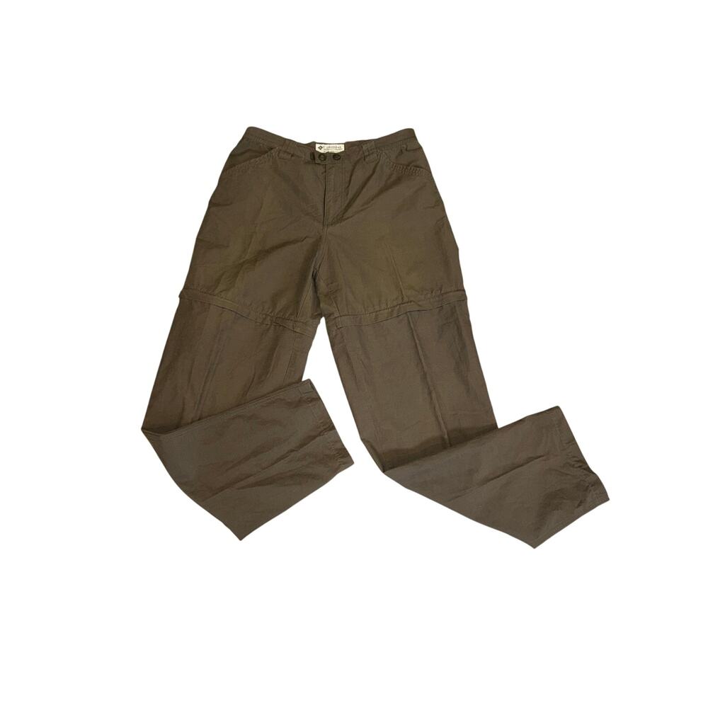 Columbia Convertible Hiking Pants Women’s Size 8 Olive Green Zip-Off Outdoor